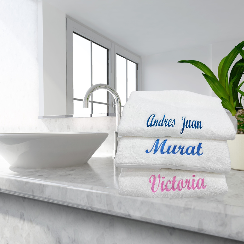 Personalised Embroidered Towels 100% cotton