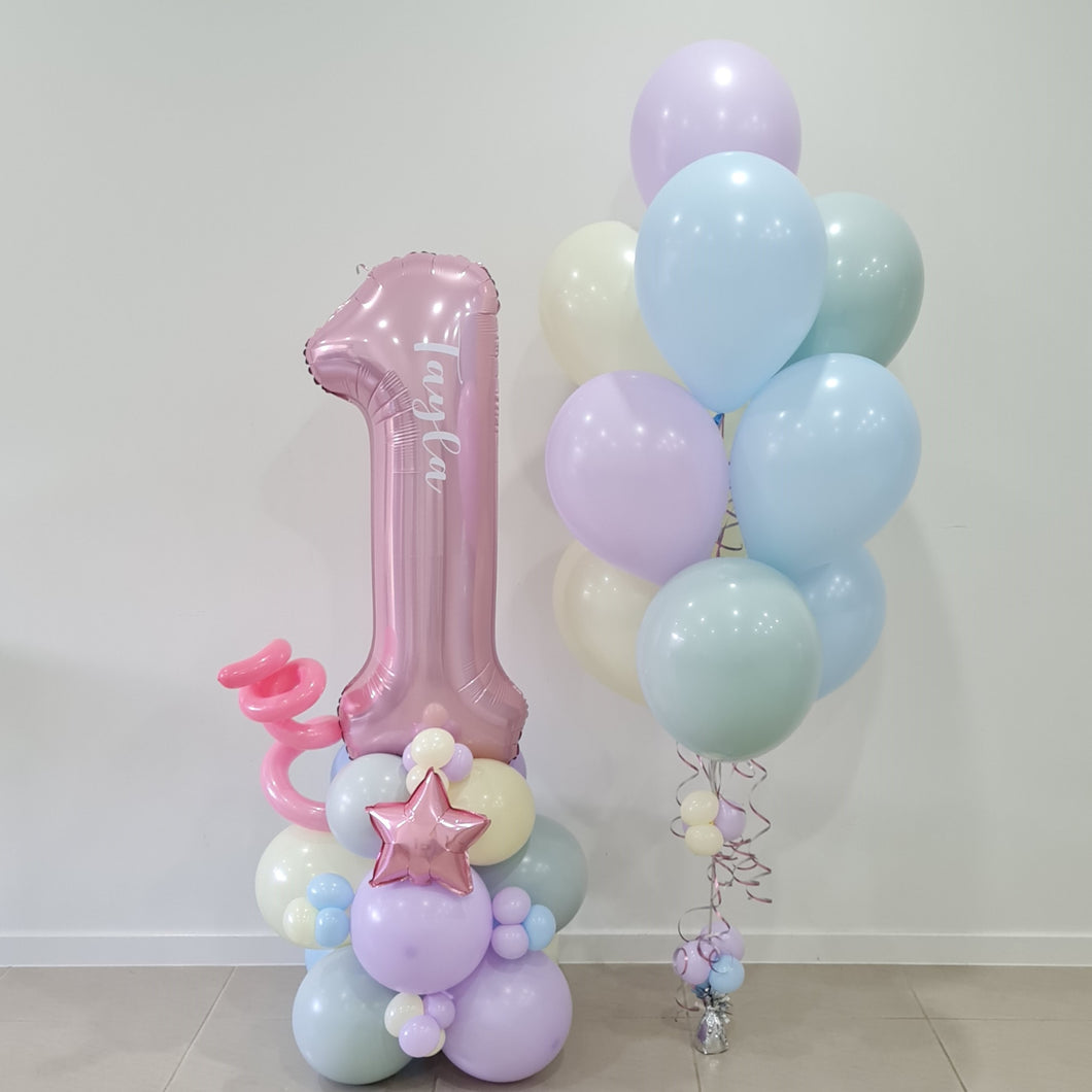 One Number Balloon Tower