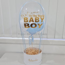 Load image into Gallery viewer, Empty Baby Boy Basket Balloon instead of wrapping paper
