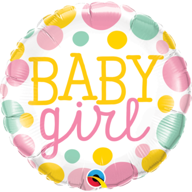 Baby Girl Dots Balloon 45cm