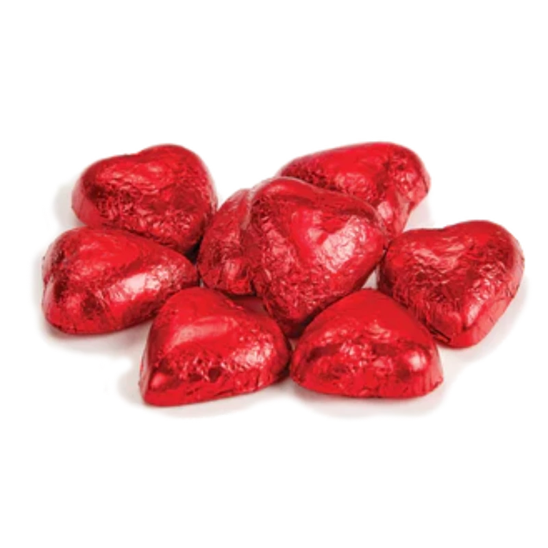 Milk Chocolate hearts Red 5pcs